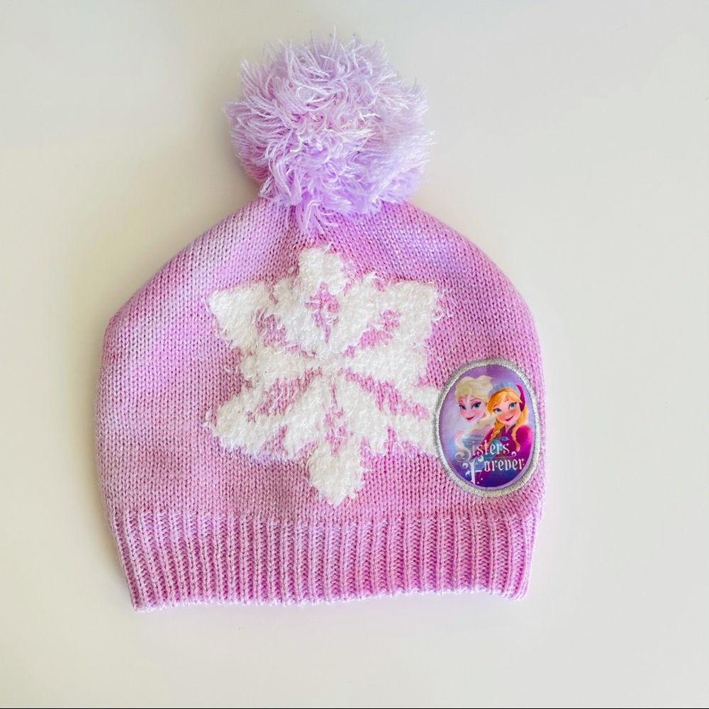 Disney Frozen Purple Beanie with Puff